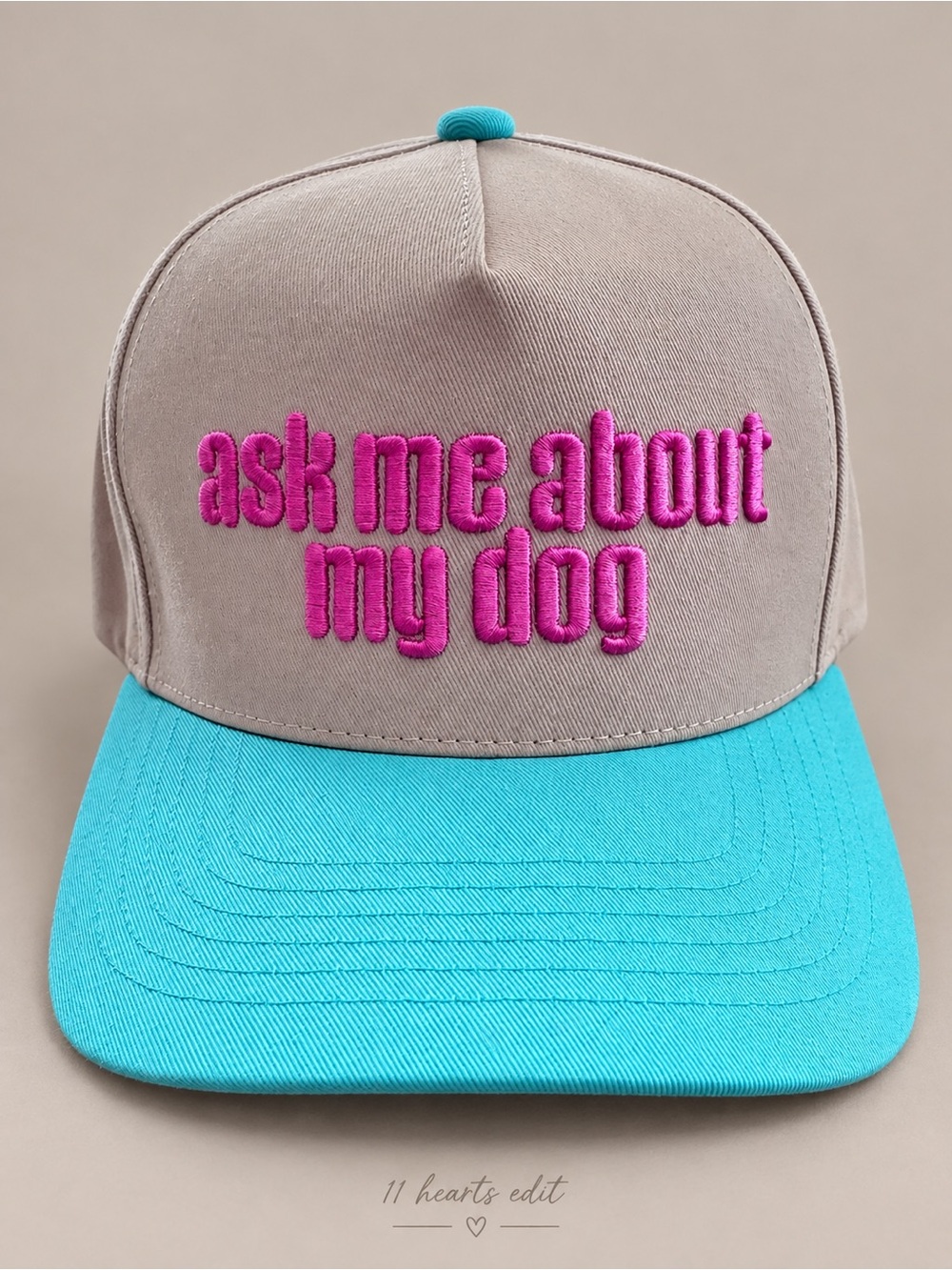 C.C Ask Me About My Dog Two Tone Snapback Hat NWT
